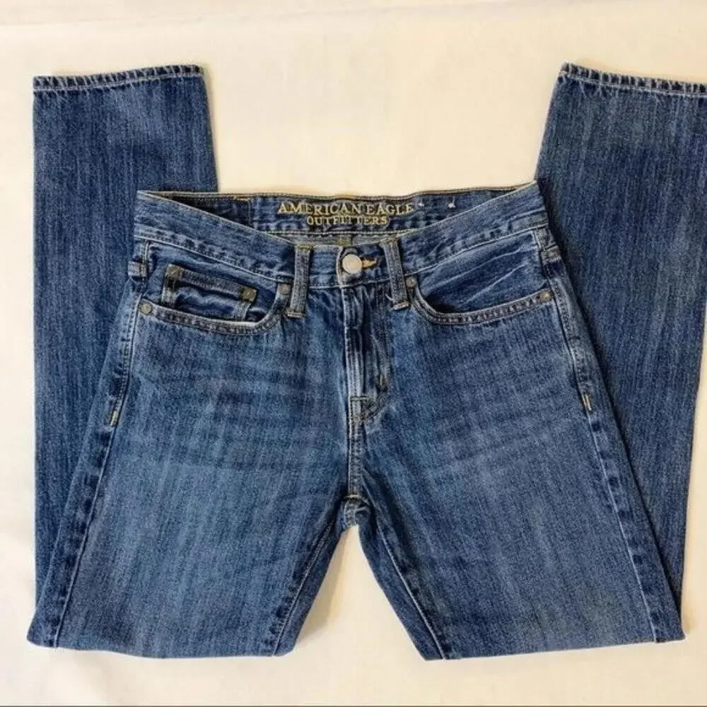 American Eagle Outfitters Skinny Men's Blue Denim‎ Jeans Size 28 30